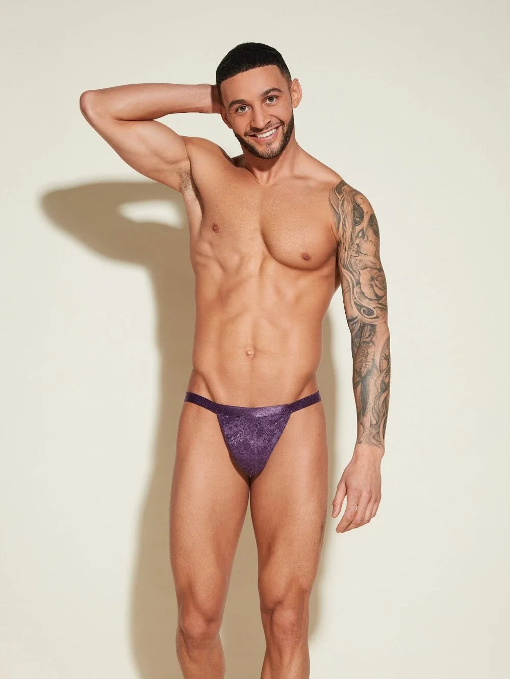Cosabella Zaadi Purple Lace Men's Italian Thong